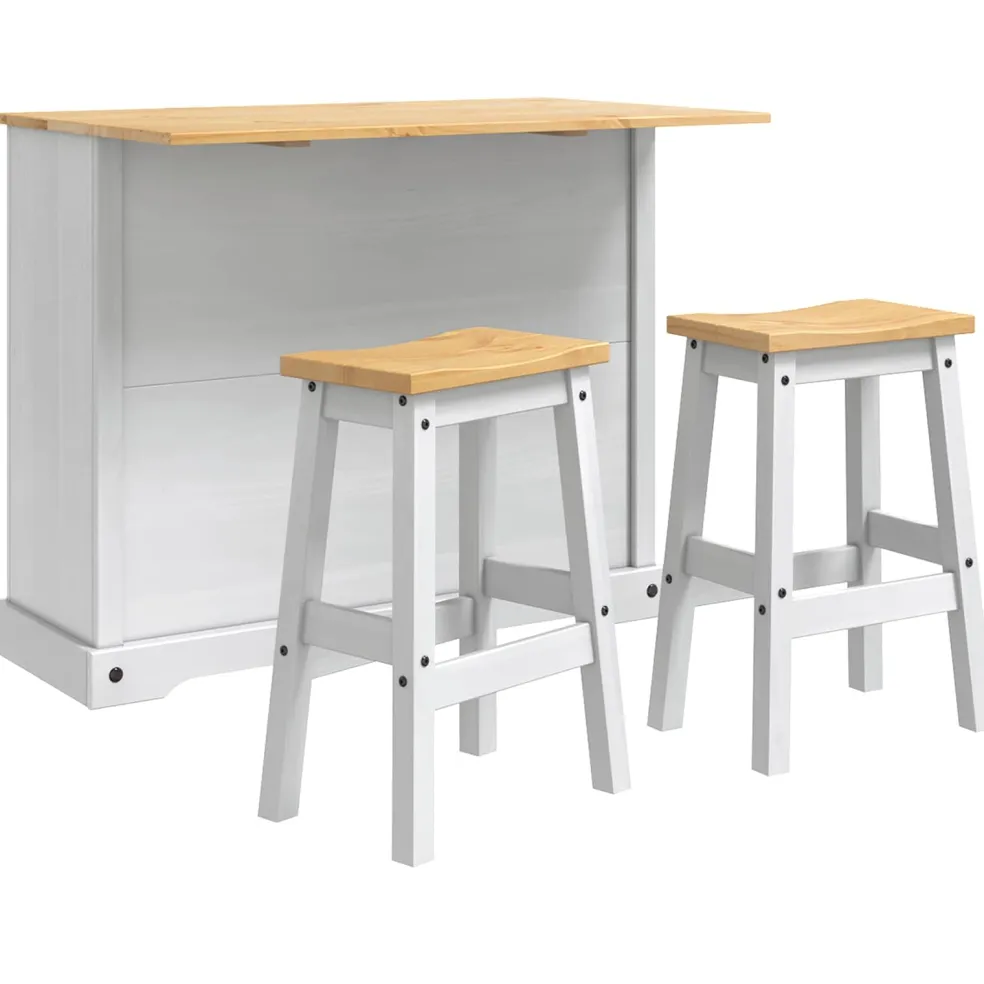 vidaXL Keukenopslag 2 st Wit en Honing Was 112 x 77 x 90 cm