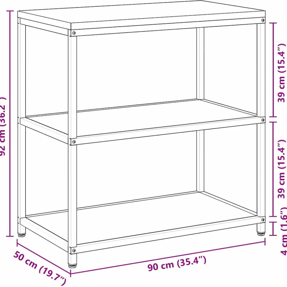 vidaXL Keukenplankeenheid HATTEM Antracietkleurig 90 x 50 x 92 cm