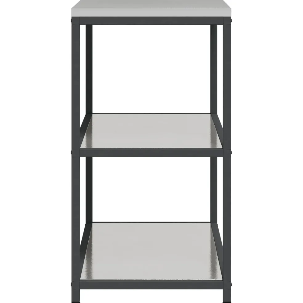 vidaXL Keukenplankeenheid HATTEM Zilverkleurig 90 x 50 x 92 cm Staal