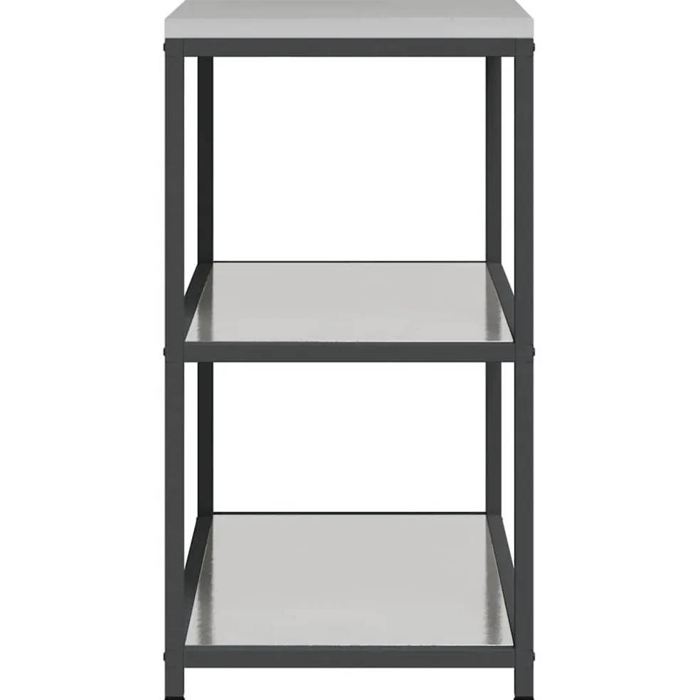 vidaXL Keukenplankeenheid HATTEM Zilverkleurig 90 x 50 x 92 cm Staal