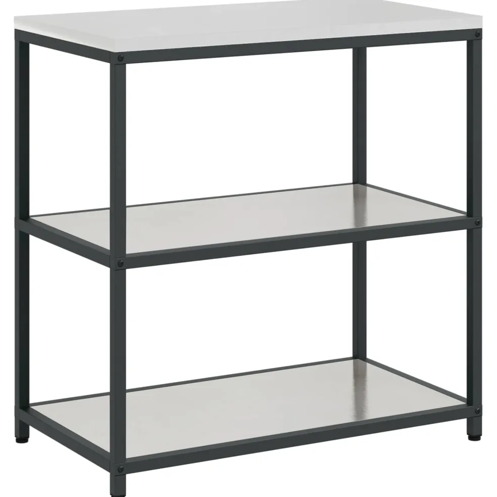 vidaXL Keukenplankeenheid HATTEM Zilverkleurig 90 x 50 x 92 cm Staal