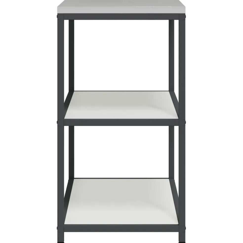 vidaXL Keukenplankeenheid HATTEM Wit 90 x 50 x 92 cm Staal