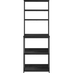 vidaXL Keukenplank 5-laags 60 x 40 x 168 cm Bewerkt hout Zwart Eiken