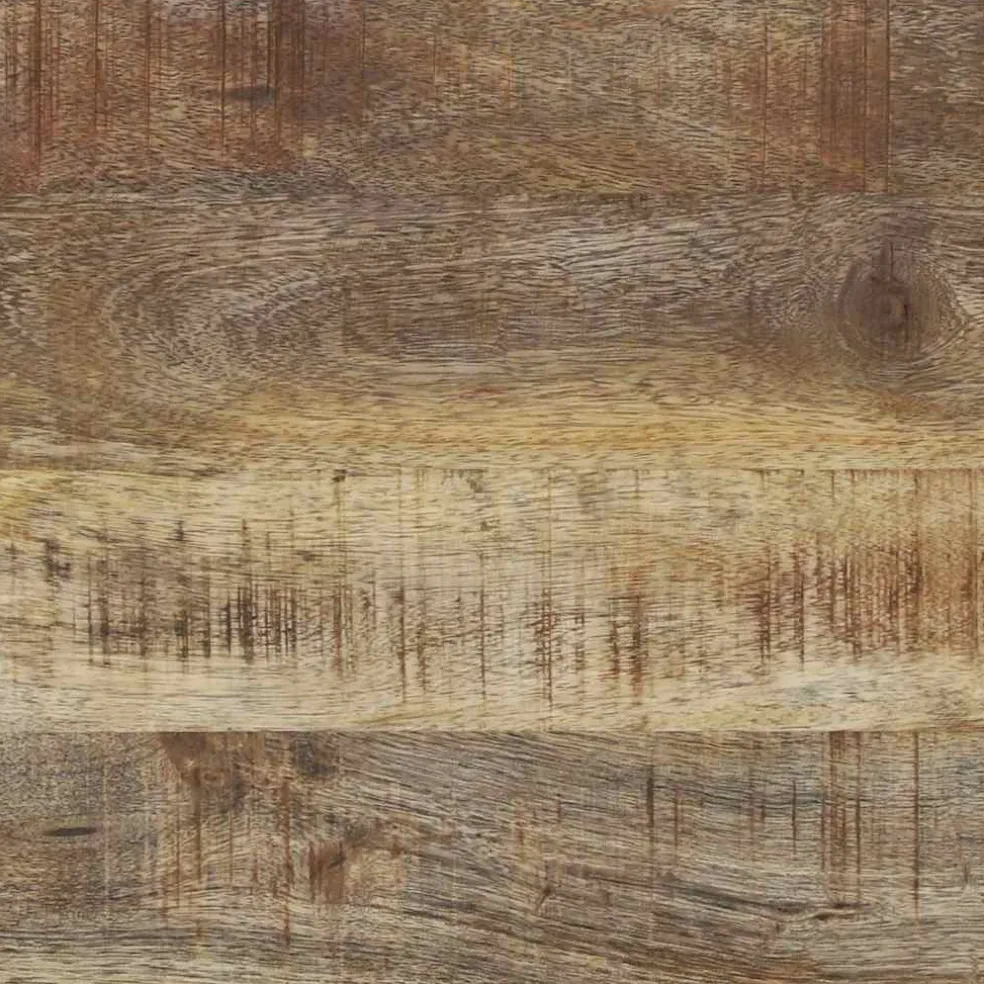 vidaXL Keukenrek Bruin en zwart 80 x 40 x 160 cm Massief Mango Hout