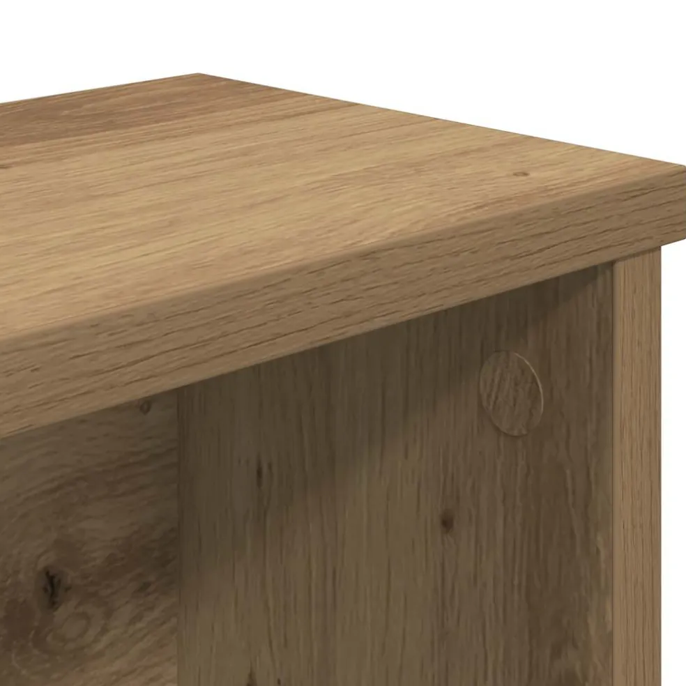 vidaXL Keukenrekken stapelbaar 2 st 50x15x16 cm artisanaal eikenkleur