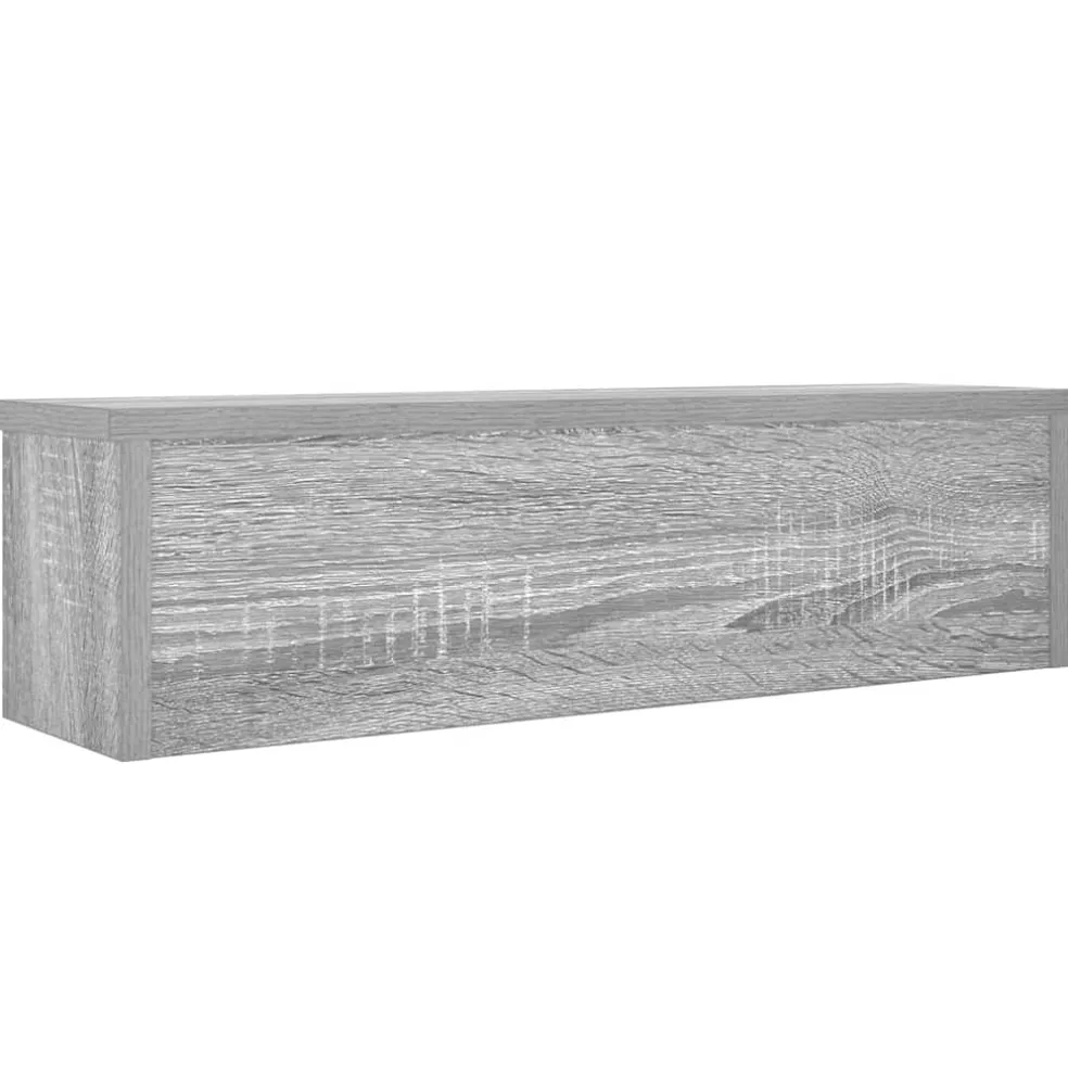 vidaXL Keukenrek stapelbaar 50x15x16cm bewerkt hout grijs sonoma eiken