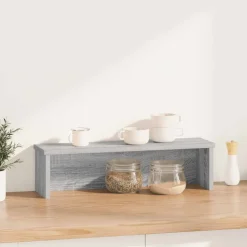 vidaXL Keukenrek stapelbaar 50x15x16cm bewerkt hout grijs sonoma eiken