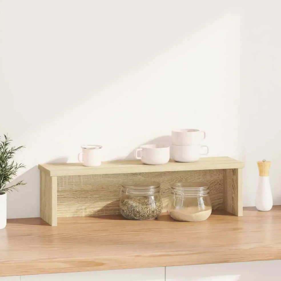 vidaXL Keukenrek stapelbaar 50x15x16 cm bewerkt hout sonoma eikenkleur