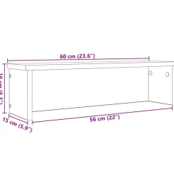 vidaXL Keukenrek stapelbaar 60x15x16 cm bewerkt hout gerookt eiken