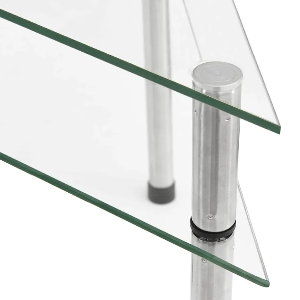 vidaXL Keukenschap 49,5x35x19 cm gehard glas transparent