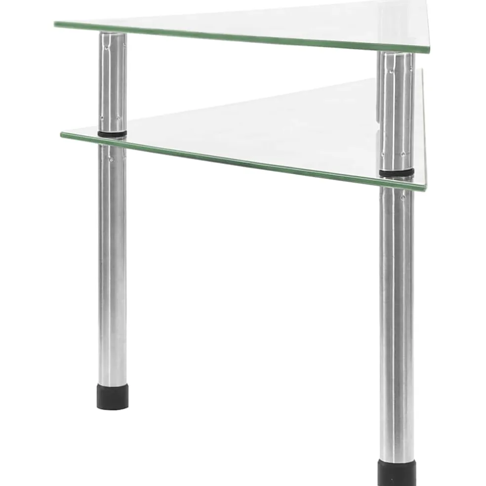 vidaXL Keukenschap 49,5x35x19 cm gehard glas transparent