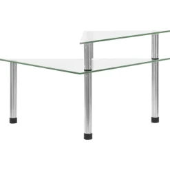 vidaXL Keukenschap 49,5x35x19 cm gehard glas transparent