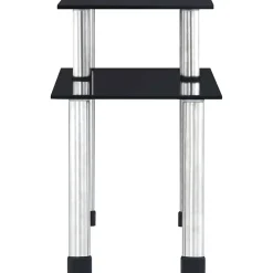 vidaXL Keukenschap 45x16x26 cm gehard glas zwart