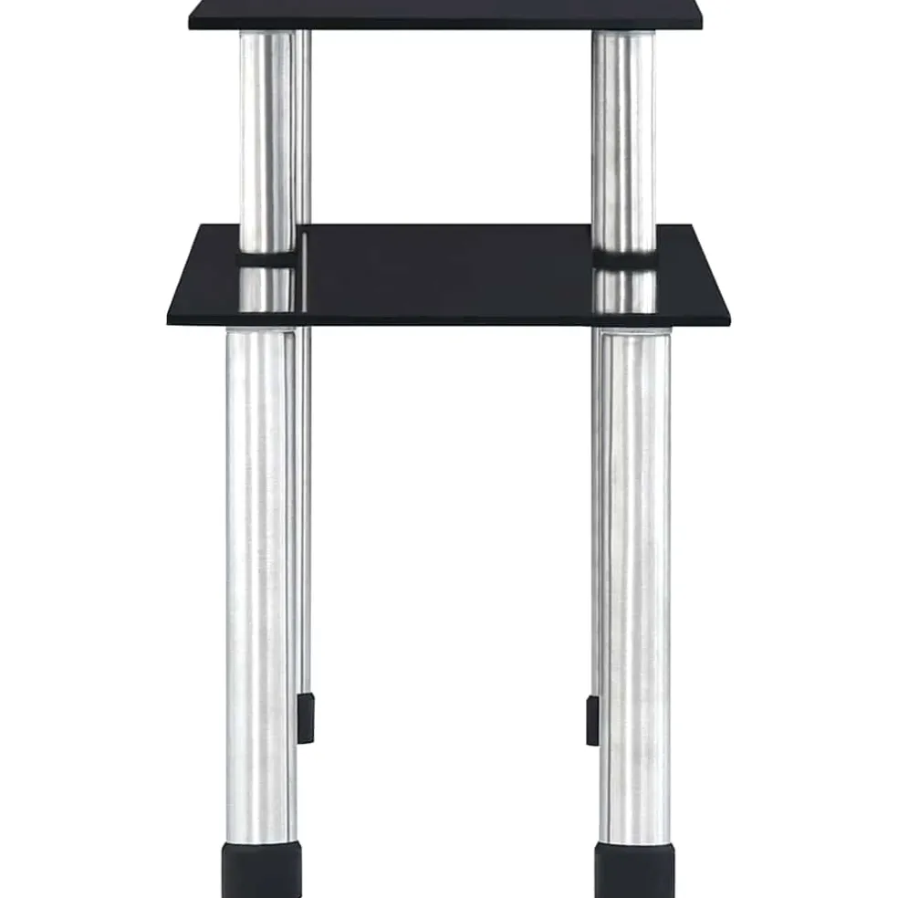 vidaXL Keukenschap 45x16x26 cm gehard glas zwart