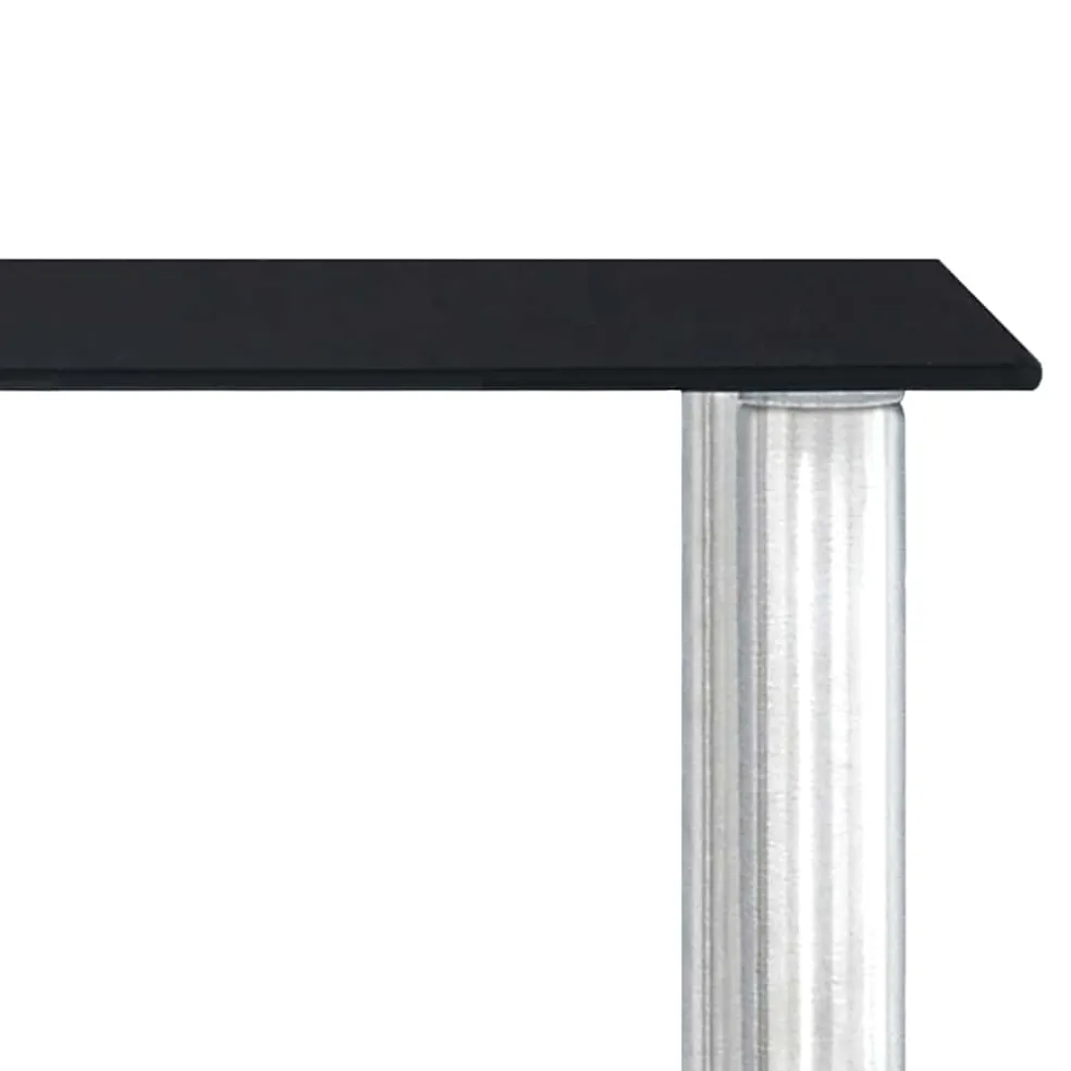 vidaXL Keukenschap 45x16x26 cm gehard glas zwart