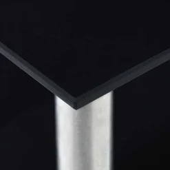 vidaXL Keukenschap 45x16x26 cm gehard glas zwart