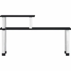 vidaXL Keukenschap 45x16x26 cm gehard glas zwart