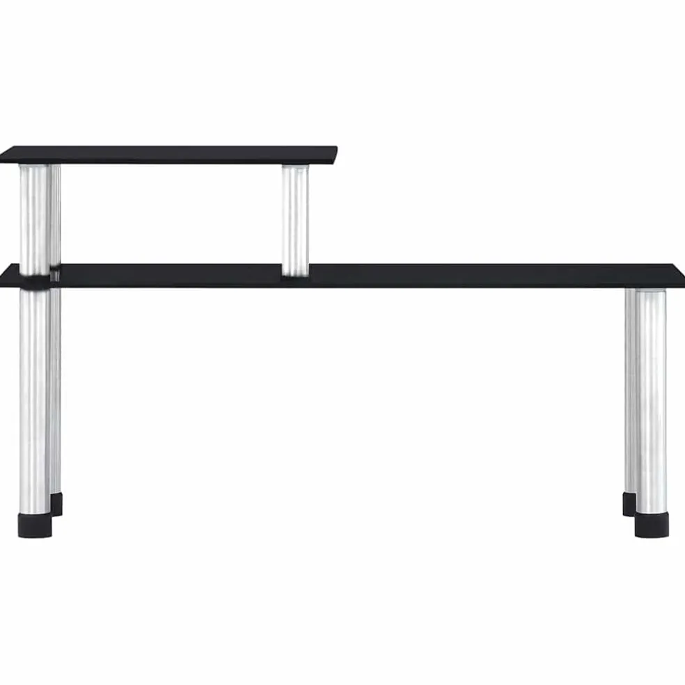 vidaXL Keukenschap 45x16x26 cm gehard glas zwart