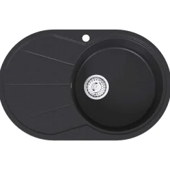vidaXL Keukenspoelbak enkele bak Graniet 77 x 49 x 20.5 cm Grafiet