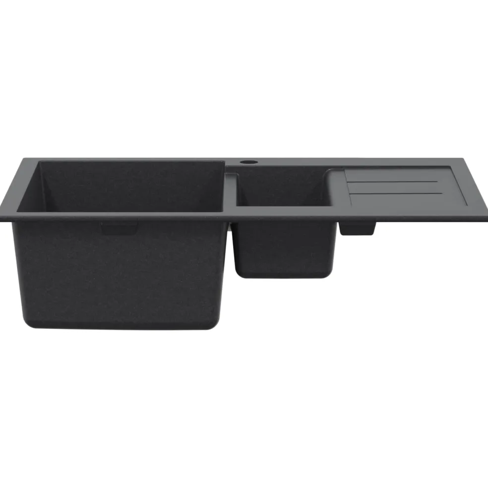 vidaXL Keukenspoelbak met dubbele bak Graniet 80 x 50 x 30.5 cm