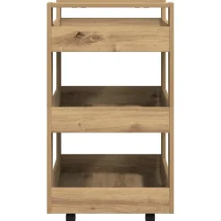 vidaXL Keuken Trolley Artisan Eiken 60 x 45 x 80 cm Bewerkt hout
