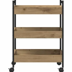 vidaXL Keuken Trolley Artisan Eiken 50 x 30 x 70 cm Bewerkt hout