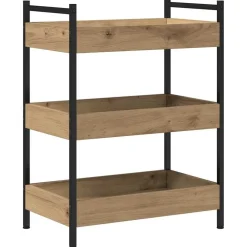 vidaXL Keuken Trolley Artisan Eiken 50 x 30 x 70 cm Bewerkt hout