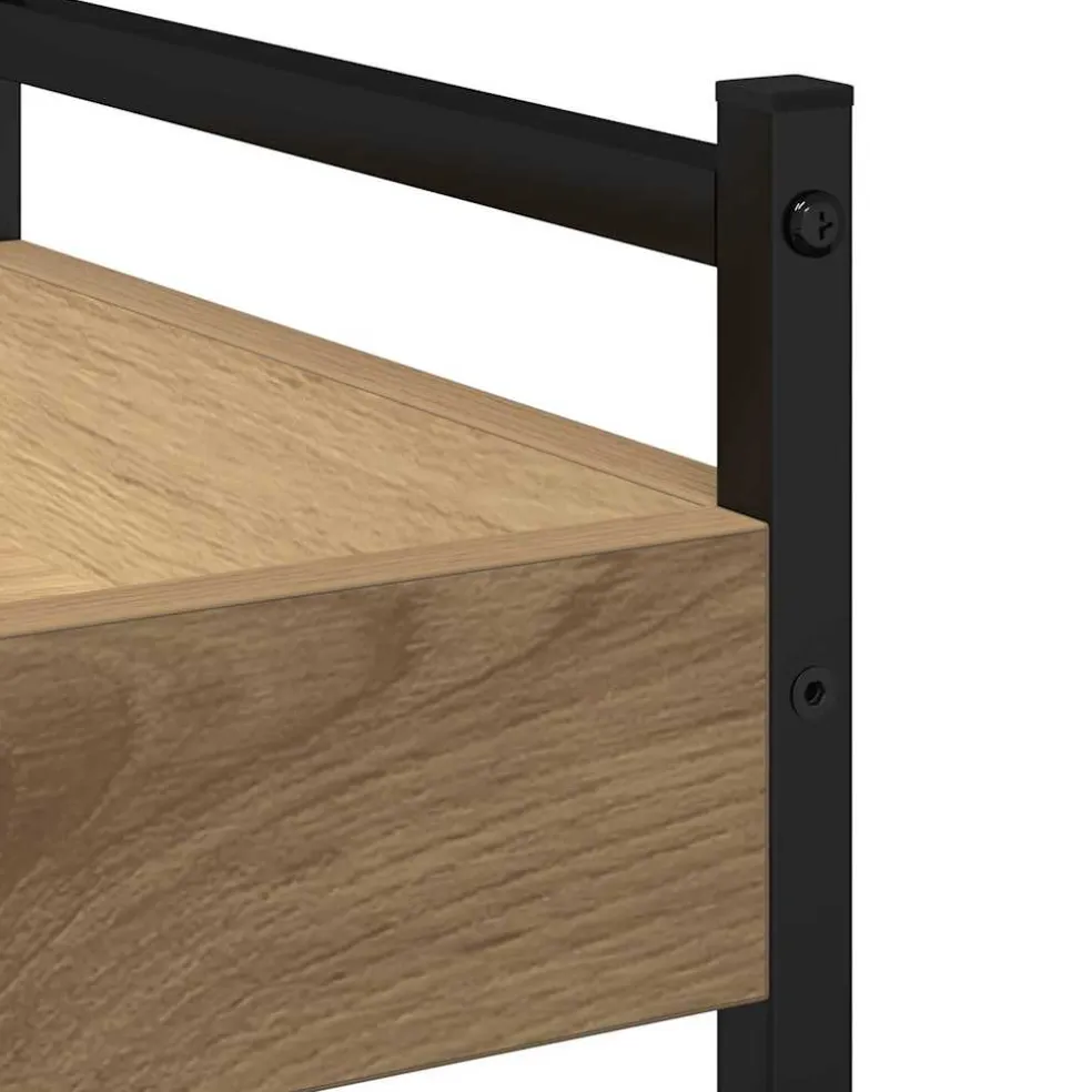 vidaXL Keuken Trolley Artisan Eiken 50 x 30 x 70 cm Bewerkt hout