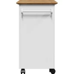 vidaXL Keukentrolley BODO 67,5x45x80 cm wit en bruin