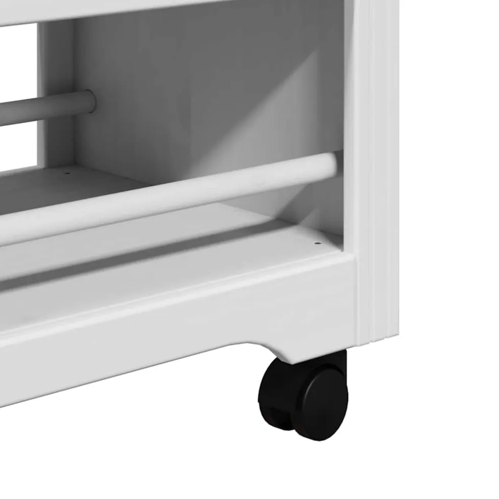 vidaXL Keukentrolley BODO 67,5x45x80 cm wit en bruin