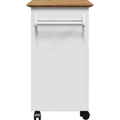 vidaXL Keukentrolley BODO 72x45x80 cm wit en bruin