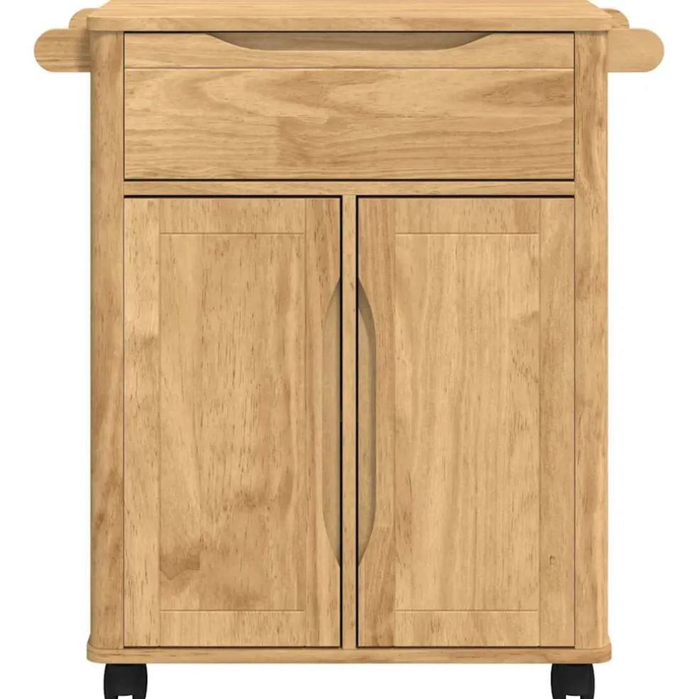 vidaXL Keuken Trolley FLORO Wasbruin 72,5 x 45 x 80 cm