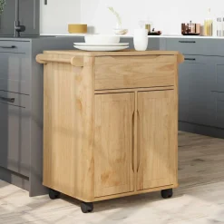 vidaXL Keuken Trolley FLORO Wasbruin 72,5 x 45 x 80 cm