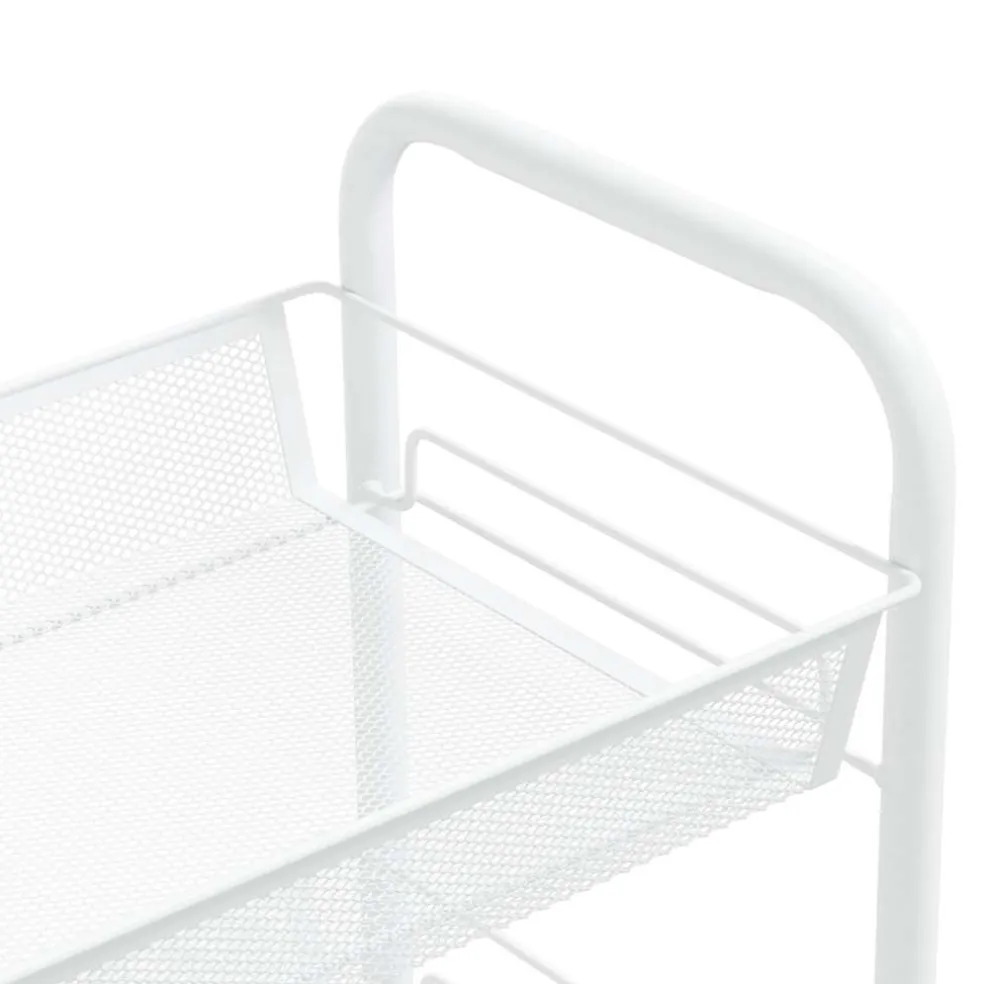 vidaXL Keukentrolley 3-laags 46x26x54 cm ijzer wit