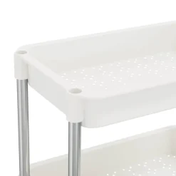 vidaXL Keukentrolley 5-laags 42x29x128 cm ijzer en ABS wit