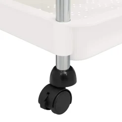 vidaXL Keukentrolley 5-laags 42x29x128 cm ijzer en ABS wit