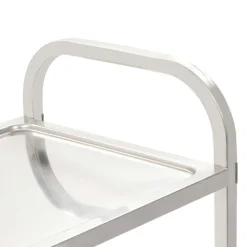vidaXL Keukentrolley 2-laags 96,5x55x90 cm roestvrij staal