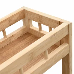 vidaXL Keukentrolley met Wielen Naturel 60 x 18 x 97 cm Bamboe