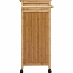 vidaXL Keukentrolley met Wielen Naturel 90,5 x 36 x 86,5 cm Bamboe