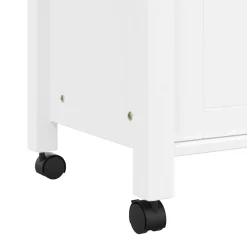 vidaXL Keukentrolley MONZA 84x40x88,5 cm massief grenenhout wit