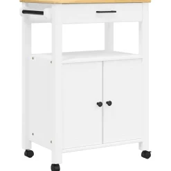 vidaXL Keukentrolley MONZA 60x40x88,5 cm massief grenenhout