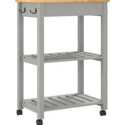 vidaXL Keukentrolley MONZA 60x40x88,5 cm massief grenenhout