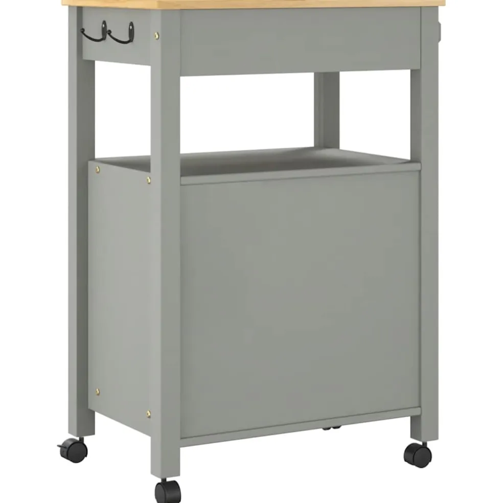 vidaXL Keukentrolley MONZA 60x40x88,5 cm massief grenenhout