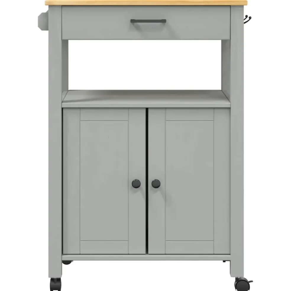 vidaXL Keukentrolley MONZA 60x40x88,5 cm massief grenenhout