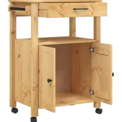 vidaXL Keukentrolley MONZA 60x40x88,5 cm massief grenenhout