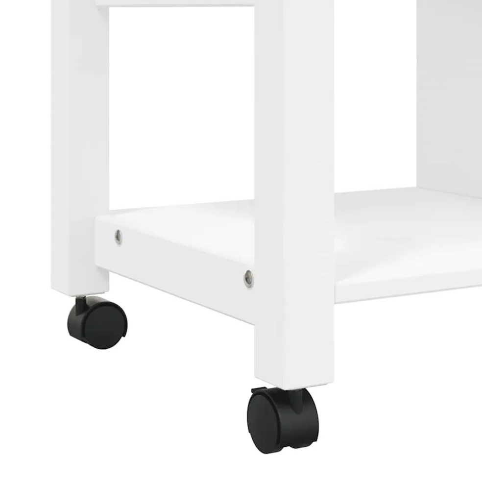 vidaXL Keukentrolley MONZA 84x40x88,5 cm massief grenenhout wit