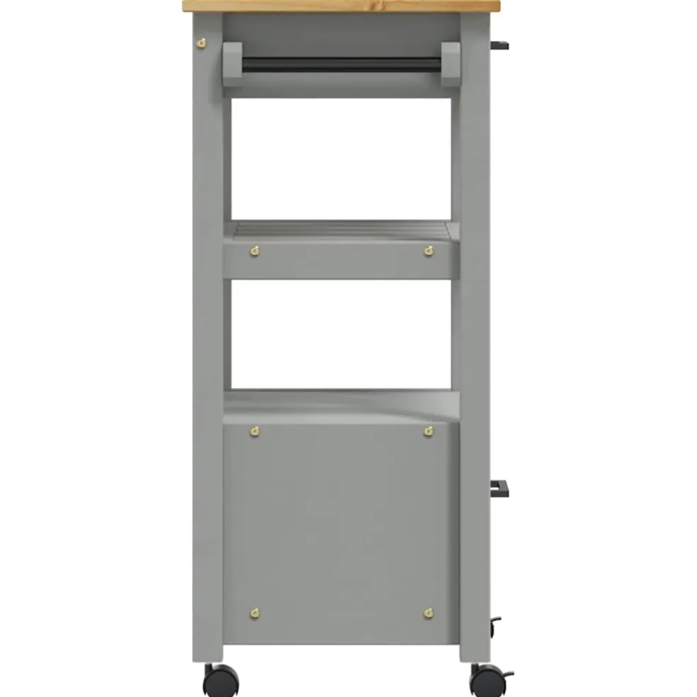 vidaXL Keukentrolley MONZA 48x40x88,5 cm massief grenenhout