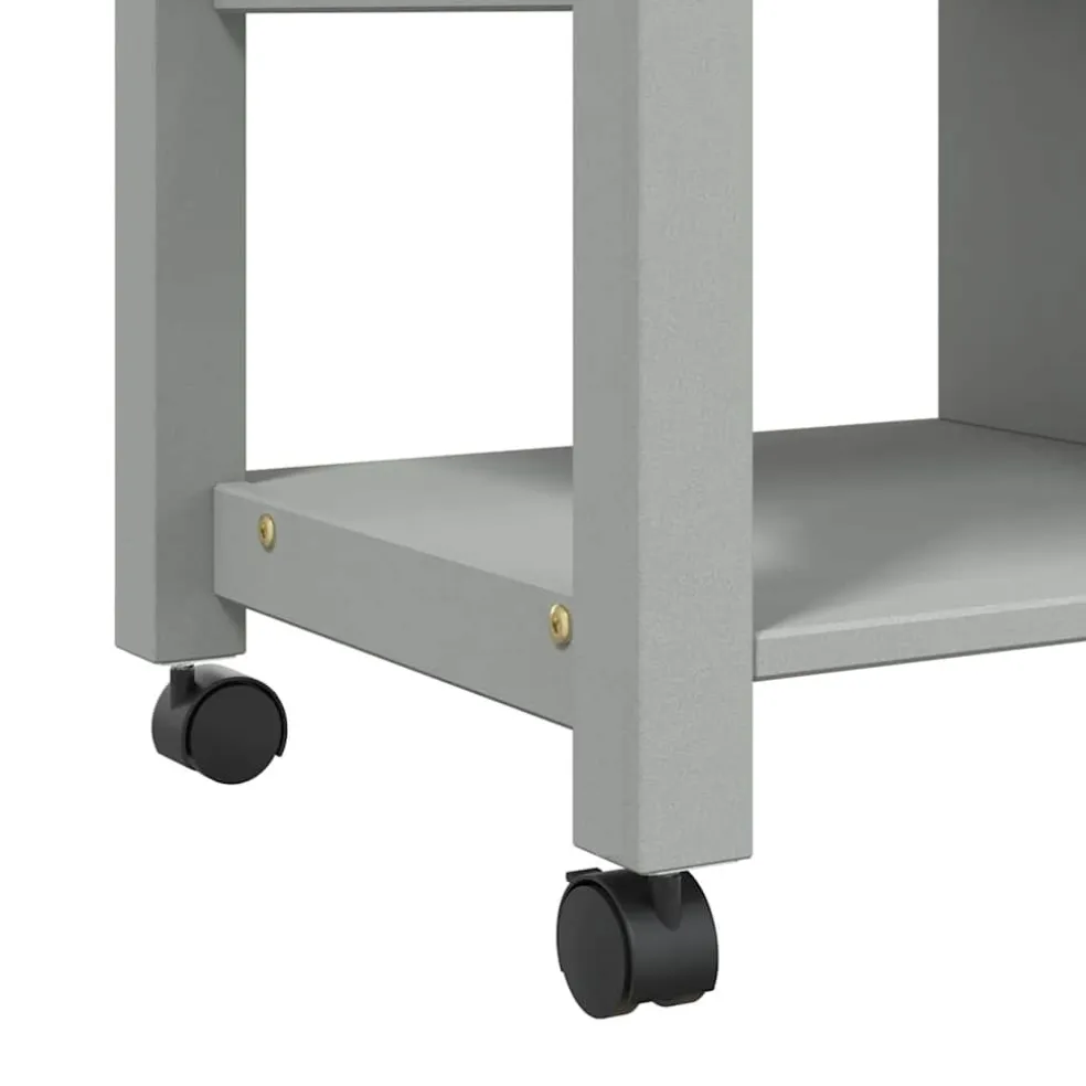 vidaXL Keukentrolley MONZA 84x40x88,5 cm massief grenenhout grijs
