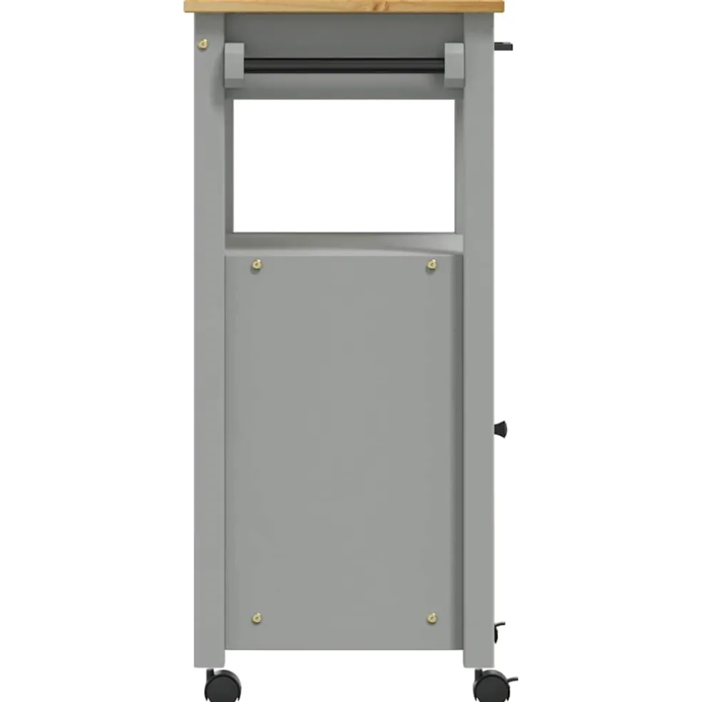 vidaXL Keukentrolley MONZA 48x40x88,5 cm massief grenenhout