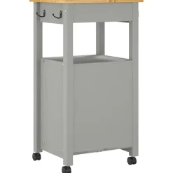 vidaXL Keukentrolley MONZA 48x40x88,5 cm massief grenenhout